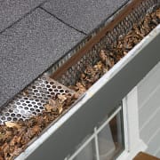 8 Consequences of Not Cleaning Your Gutters A dirty, clogged gutter causing home problems as a result of not cleaning gutters regularly.