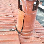 damaged flue