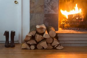 fireplace with gas logs
