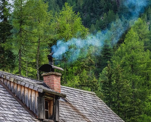 A properly maintained chimney working well done by a regular chimney cleaning professional.
