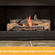 Gas fireplace inspection by Sixpenny Chimney Sweep ensures safety and efficiency.